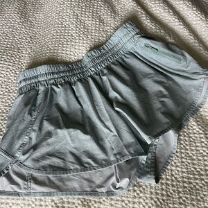 Light Sage Women's Athletic Shorts - Elastic Waist Runner Shorts